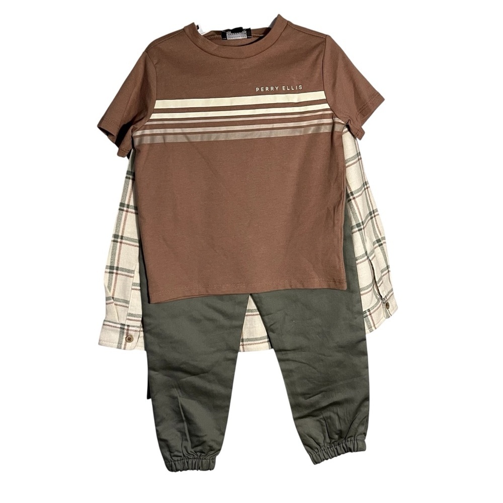 Perry Ellis Boys 4T 3 Piece Set NWT Preppy Outdoor Vibes